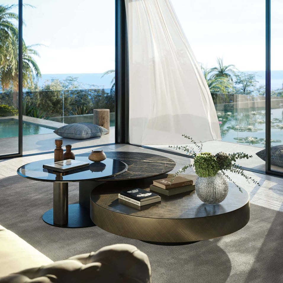 木製ラック・ウッドラック ARENA coffee table Amazon.com: kevinplus 31.49'' Round Coffee Table Modern Wood